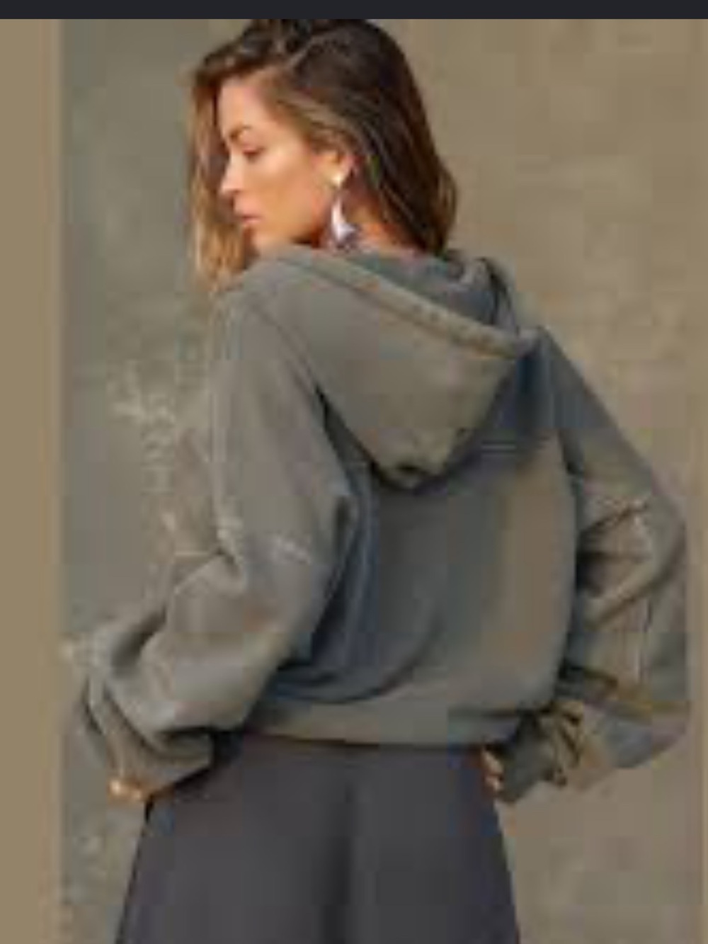 Cocoa Joah brown cropped hoodie
